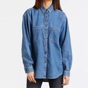 Levis Oversized Cool Eco Performance Button Up Shirt Size Medium New with Tags